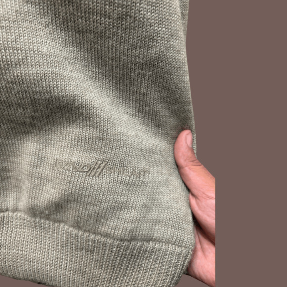 Cabela’s Half-Zip Sweater | Wool Blend Beige | Size L | Vintage - Picture 3 of 6